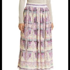 Brand New Never worn. Naya Pleated Floral-print Voile Midi
Skirt